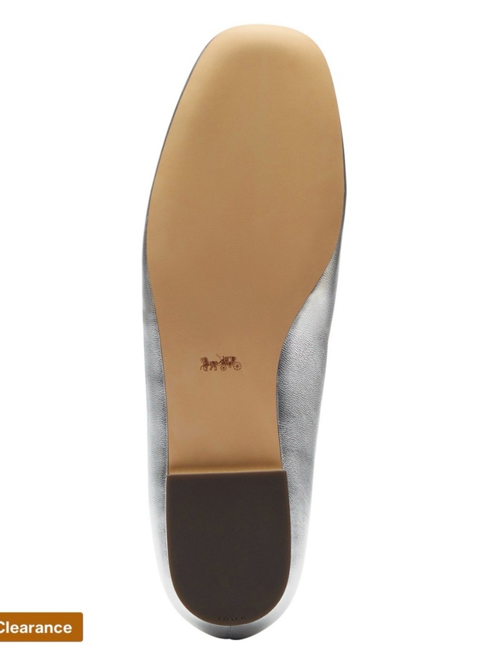 Coach Metallic Silver Double-Strap Mary Jane Flats - Picture 4 of 5